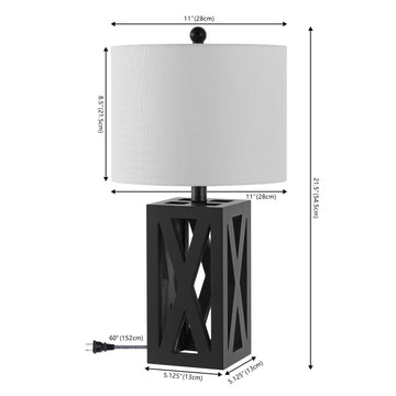 Stewart 21.5" Wood LED Table Lamp